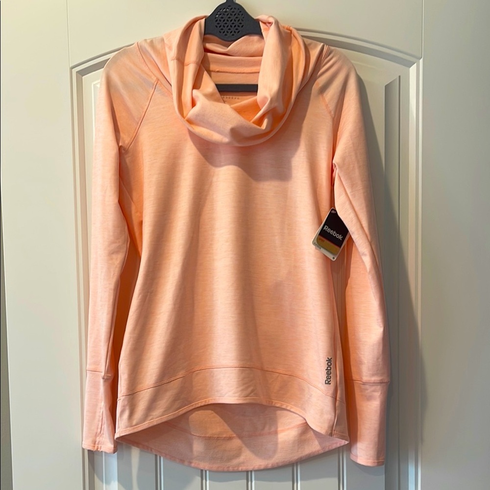 Reebok Women's Space Dye Cowl Neck Top M NWT - Picture 1 of 6